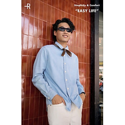 Áo sơ mi jeans nam (Sơ mi denim) vải mềm Form Regular - RT 10S25DSH004 | ROUTINE CÀ MAU