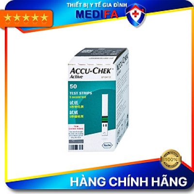 Hộp 50 Que Thử Đường Huyết Accu-Chek Active Nhập Khẩu Chính Hãng Roche
