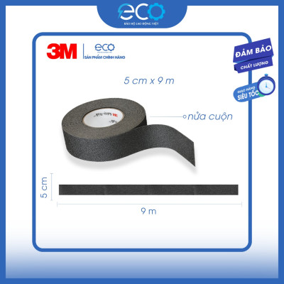 Băng keo chống trơn trượt 3M Safety walk 610 (màu đen) kích thước 1,3,6,9 mét và nguyên cuộc 18 mét