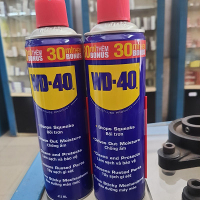 Chai Xịt Bôi trơn Làm Sạch Thẩm Thấu Chống ẩm Multi-Use Product [840241CP/84024CP-WD-40 MUP 412ML AEROSOL BNS E/V 24CT]- hàng chính hãng