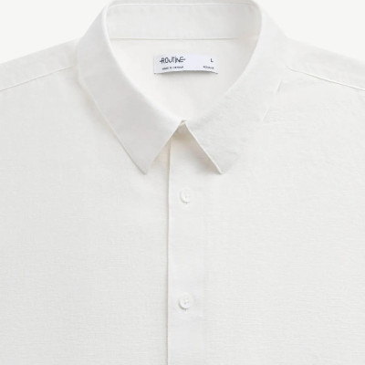 Áo sơ mi tay dài nam vải Linen. Regular - RT 10F24SHL048 | ROUTINE CÀ MAU