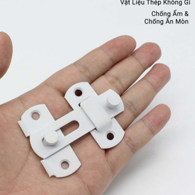 Chốt Cài Cửa KUNBE Bằng Thép Không Gỉ Dày Dặn Chống Phá Khóa Từ Bên Ngoài