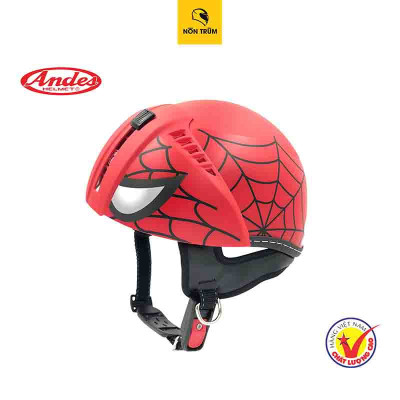 Mũ bảo hiểm xe máy trẻ em Andes 181S có kính âm an toàn cho trẻ có vòng đầu từ 48-51cm