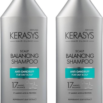 Dầu gội xả ngăn ngừa gàu và cân bằng độ ẩm da đầu Hàn Quốc Kerasys Hair Clinic Scalp Balancing - Dành cho da đầu dầu