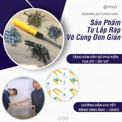 Tủ Kệ Sách Đứng Đa Năng FIVO Mã FB61 Cao Cấp Phong Cách Châu Âu, Phủ Melamine Chống Trầy Xước Và Chống Nước Bề Mặt - Hàng Chính Hãng