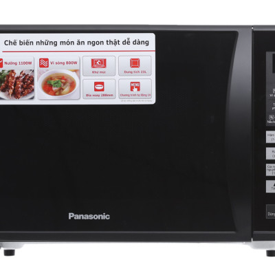 Lò vi sóng Panasonic NN-CT36HBYUE - Có nướng đối lưu, Dung tích 23L, Công suất vi sóng 800W, Công suất nướng 1000W, 14 thực đơn tự động, Bảng điền khiển điện tử - Hàng chính hãng - Bảo Hành Chính Hãng 12 tháng