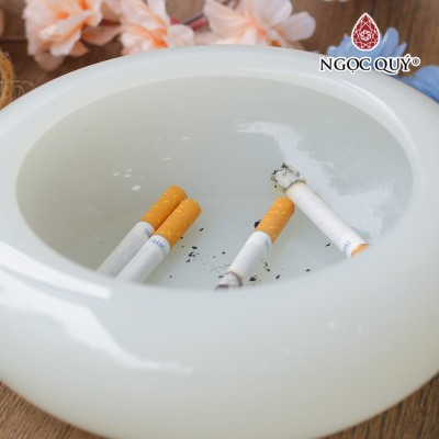 Gạc tàn đá mã não 6x18cm miệng rộng 12cm - Ngọc Quý Gemstones