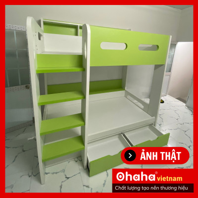 [Kèm Ảnh Thực Tế - Miễn phí vận chuyển & Lắp đặt] GIƯỜNG TẦNG THÔNG MINH HIỆN ĐẠI CAO CẤP OHAHA - GTHĐ006