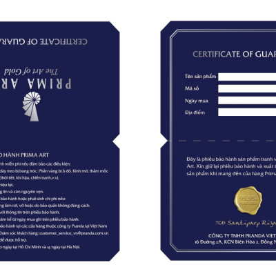 Tranh Vàng 24K PRIMA ART - Dê Hòa Nhã - Kích thước 18 x 20 cm - CGS-0411-13