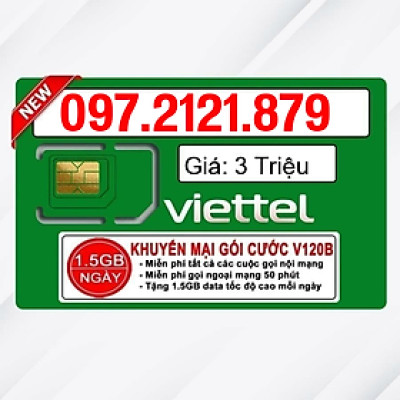 Sim Viettel số đẹp - Hàng chính hãng - 097.2121.879