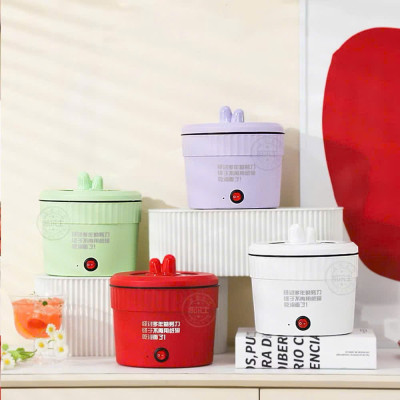 Nồi Lẩu Điện Mini Đa Năng 1.5L, Ca Nấu Mì, Cốc Ăn Lẩu Cô Đơn 500W, Chống Dính Vân Đá - HÀNG CHÍNH HÃNG MINIIN