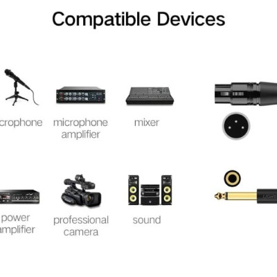 Ugreen UG20721AV131TK 5M màu Đen Cáp âm thanh 6.5mm sang cannon âm - HÀNG CHÍNH HÃNG
