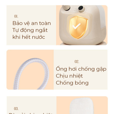 Bàn ủi hơi nước đứng chính hãng Konka LGTJ-2201 cao cấp công suất 2200W, bình chứa 2.5L, bàn là thích hợp cho mọi loại vải, cây treo cứng cáp kèm bàn ủi tiện lợi - Hàng chính hãng