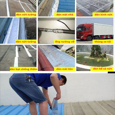 Miếng keo dán ống nước, chống Thấm siêu dính cao cấp Bosui nhật bản khổ 5cm x 5m