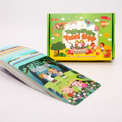 Bộ thẻ trò chơi kỹ năng - Thiên nhiên tươi đẹp (100 trò chơi phát triển trí não đa dạng chủ đề cho bé)