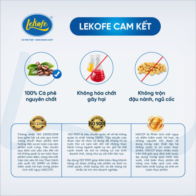 Cà phê nguyên hạt Sức Mạnh Lekofe 70% Robusta 30% Culi Đậm đà thơm ngon Túi 1000g