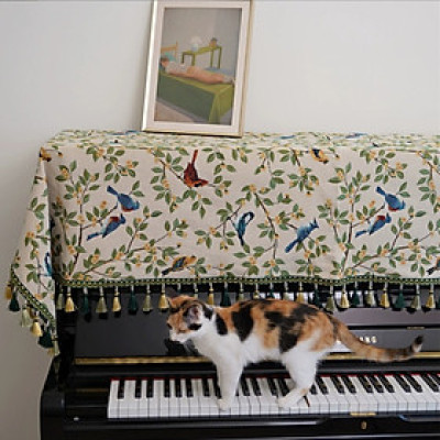 Khăn phủ đàn piano cơ đàn piano điện tử 88 phím phong cách Châu Âu cổ điển sang trọng chống bụi chống xước - HÀNG CHÍNH HÃNG