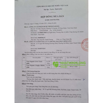 Tăng cường tuần hoàn não, cải thiện trí nhớ và khả năng tập trung Vita Organic Ginkgo Biloba 2500