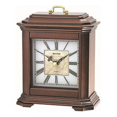 Đồng hồ để bàn Nhật Bản Rhythm CRG114NR06 – Kt 15.2 x 19.7 x 8.0cm, 600g Vỏ gỗ
