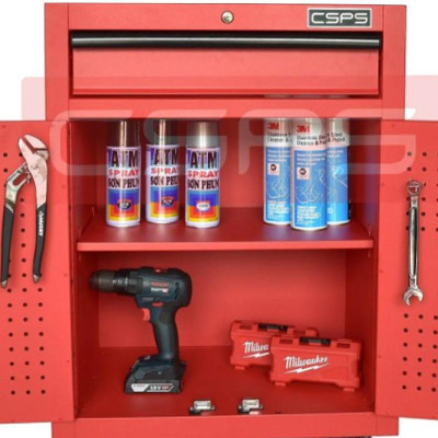 Tủ Dụng Cụ CSPS 61cm - 01 Hộc Kéo Màu Đỏ Chân Tăng Chỉnh