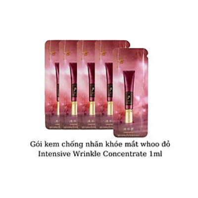 Combo 10 gói Kem Mắt Đặc Trị Nhăn Sâu Cao Cấp Whoo Jinyulhyang Intensive Wrinkle Essential Dạng Gói 1ml