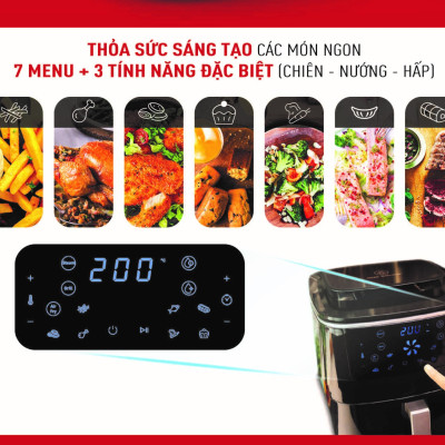 Combo Nồi chiên nướng và hấp 3 trong 1 Easy Fry & Steam FW201815 & Chảo chiên sâu lòng Tefal Natura B2266595 26cm - Hàng chính hãng