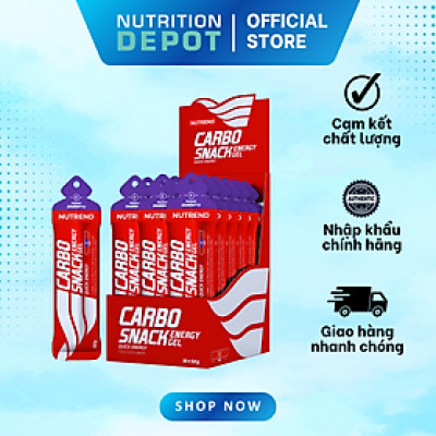 Gel nạp năng lượng tức thì Nutrend Carbosnack Fast Energy Gel (18 gói x 50g) - Nutrition Depot VN