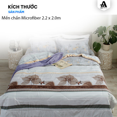 Mền Chần Microfiber - Lông Vũ Nhân Tạo Mềm Mại Mirco Silk Cao Cấp Flower Stripes A2Z Home