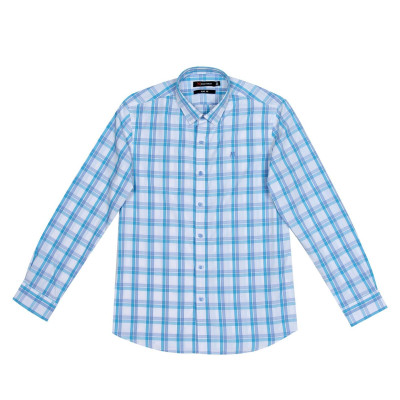 Áo sơ mi nam KHATOCO dài tay kẻ caro A1MD468S1-CNCR064-2408-D