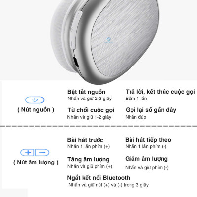 Headphone tai nghe bluetooth không dây chụp tai Rockspace O5 có mic hàng chính hãng BH 1 năm