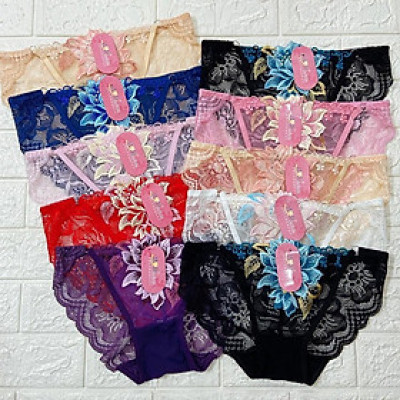 Sét 10 quần lót Cotton ren hoa cao cấp MQ 816