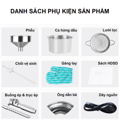HÀNG CHÍNH HÃNG - Máy ép dầu ăn thực vật, dùng trong gia đình. Thương hiệu Mỹ cao cấp Septree - X9