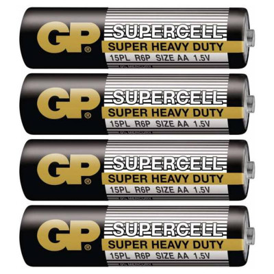 Vỉ 4 Pin Tiểu GP Supercell Super Heavy Duty AA - GP 15PL-2S4
