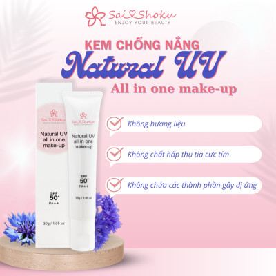Kem chống nắng dưỡng ẩm nâng tone Saishoku 3in1 SPF 50+ PA++ 30g