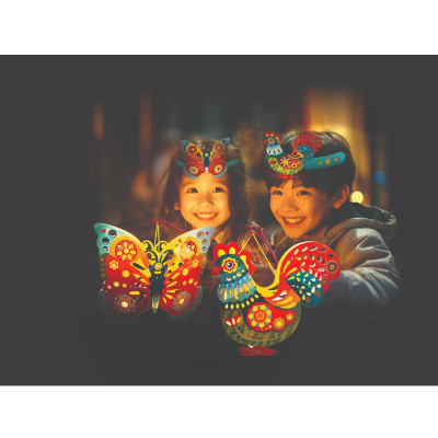 Lồng đèn trung thu Happy KiBu - Lồng đèn sáng tạo, Ánh sáng đêm trăng hình Thỏ