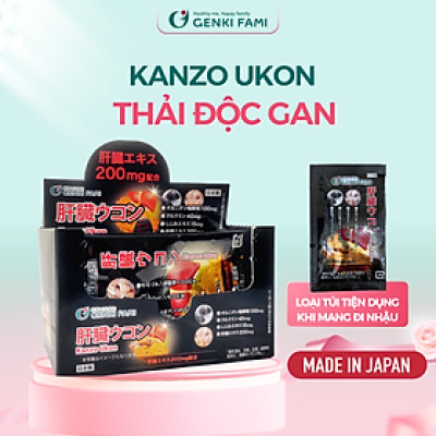 Viên Uống Thải Độc Gan, Giải Rượu Kanzo Ukon Genki Fami Nhật Bản Hộp 30 Viên