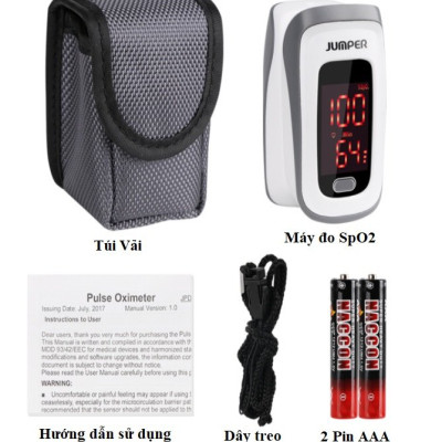 Máy đo nồng độ oxy trong máu SpO2 & nhịp tim Jumper JPD-500E