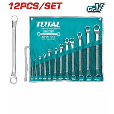 BỘ CỜ LÊ HAI ĐẦU VÒNG 12 CHI TIẾT 6-32MM TOTAL THT1024121 - HÀNG CHÍNH HÃNG
