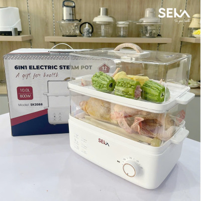 Nồi Hấp Điện Thủy Nhiệt 2 Tầng Đa Năng SEKA SK2088 - Hàng Chính Hãng