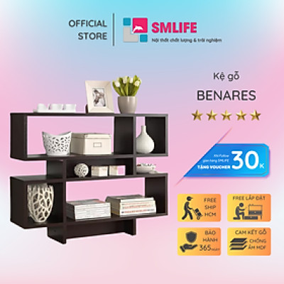 Giá đỡ sách gỗ phong cách hiện đại SMLIFE Benares