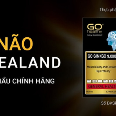 Viên uống bổ não nhập khẩu chính hãng New Zealand GO GINKGO 9000+ (30 viên) hỗ trợ tăng cường tuần hoàn não, cải thiện trí nhớ, tăng khả năng tập trung