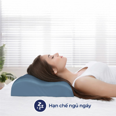 Gối Nằm Cao Su Thiên Nhiên Liên Á Contour- Chống đau mỏi vai gáy, hỗ trợ giấc ngủ, chống ngáy-100% cao su thiên nhiên