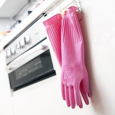 [Mua 3 Tặng 2] Combo3 Đôi Găng Tay Cao Su Tự Nhiên Kim Cương Có Móc Hàn Quốc L-39cm