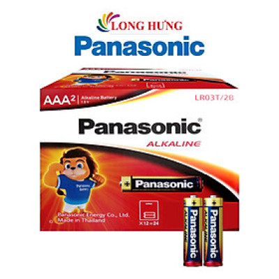 Hộp Pin kiềm Panasonic Alkaline AAA LR03T (24 viên/48 viên) - Hàng chính hãng