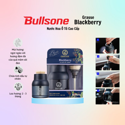 Nước Hoa Ô Tô Cao Cấp Bullsone Grasse Blue 100ml Blackberry/Aqua/Apple Mango/Sicilian Lime - Hàng Chính Hãng