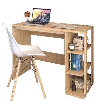 Bàn Làm Việc Bàn Học Sinh Kèm Kệ Sách 3 Tầng Đa Năng Bằng Gỗ Công Nghiệp MDF