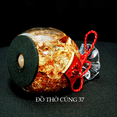 Túi vàng thủy tinh phong thủy [ may mắn thu hút tài lộc ]