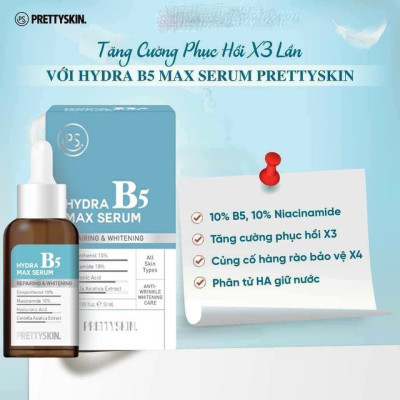 Serum B5 Multi Hydra Max Prettyskin giúp phục hồi dưỡng trắng  dành cho da dầu mụn, da khô 50ml