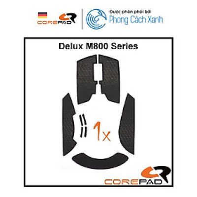 Bộ grip tape Corepad Soft Grips Delux M800 Wireless Series / Delux M800 Wired Series - Hàng Chính Hãng