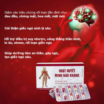 Hoạt huyết Minh Não Khang (Hộp 3 vỉ x 10 viên)